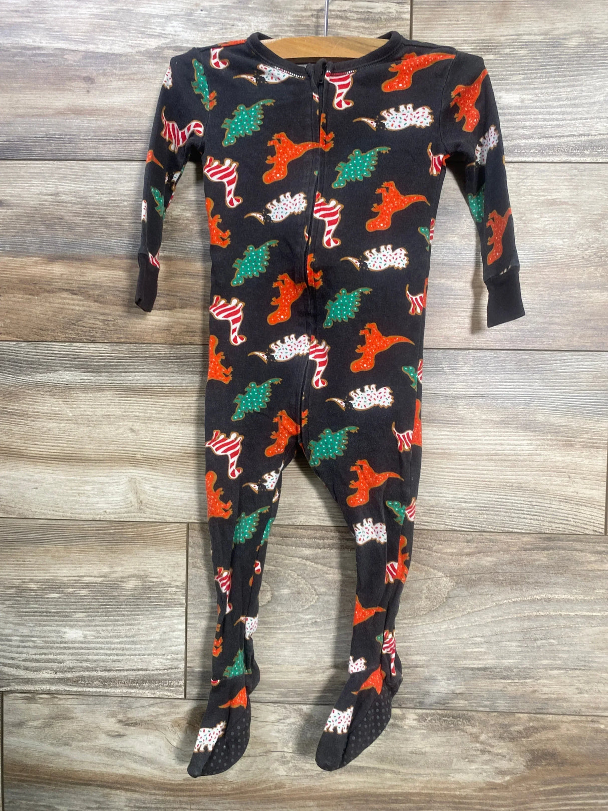 Old Navy Dinosaur Cookies Sleeper Grey sz 18-24m - Me n Mommy To Be