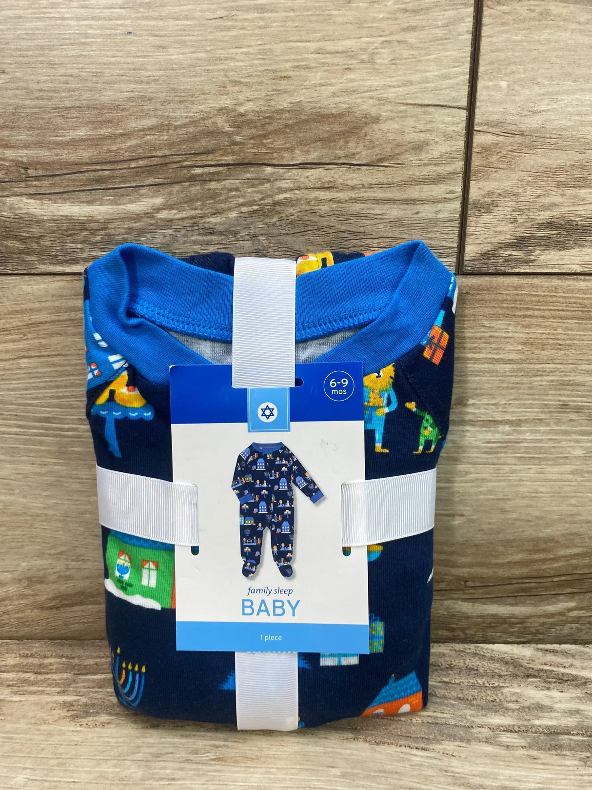 NEW Wondershop Hanukkah Sleeper Lions Navy sz 6-9m - Me n Mommy To Be