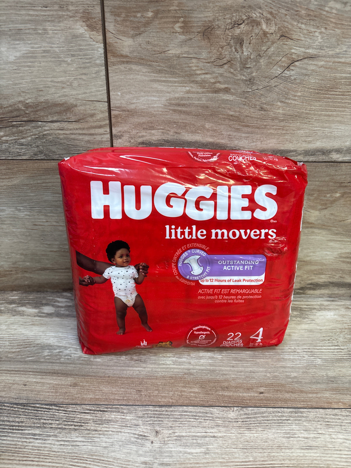 NEW Huggies Little Movers Diapers Size 4, 22ct