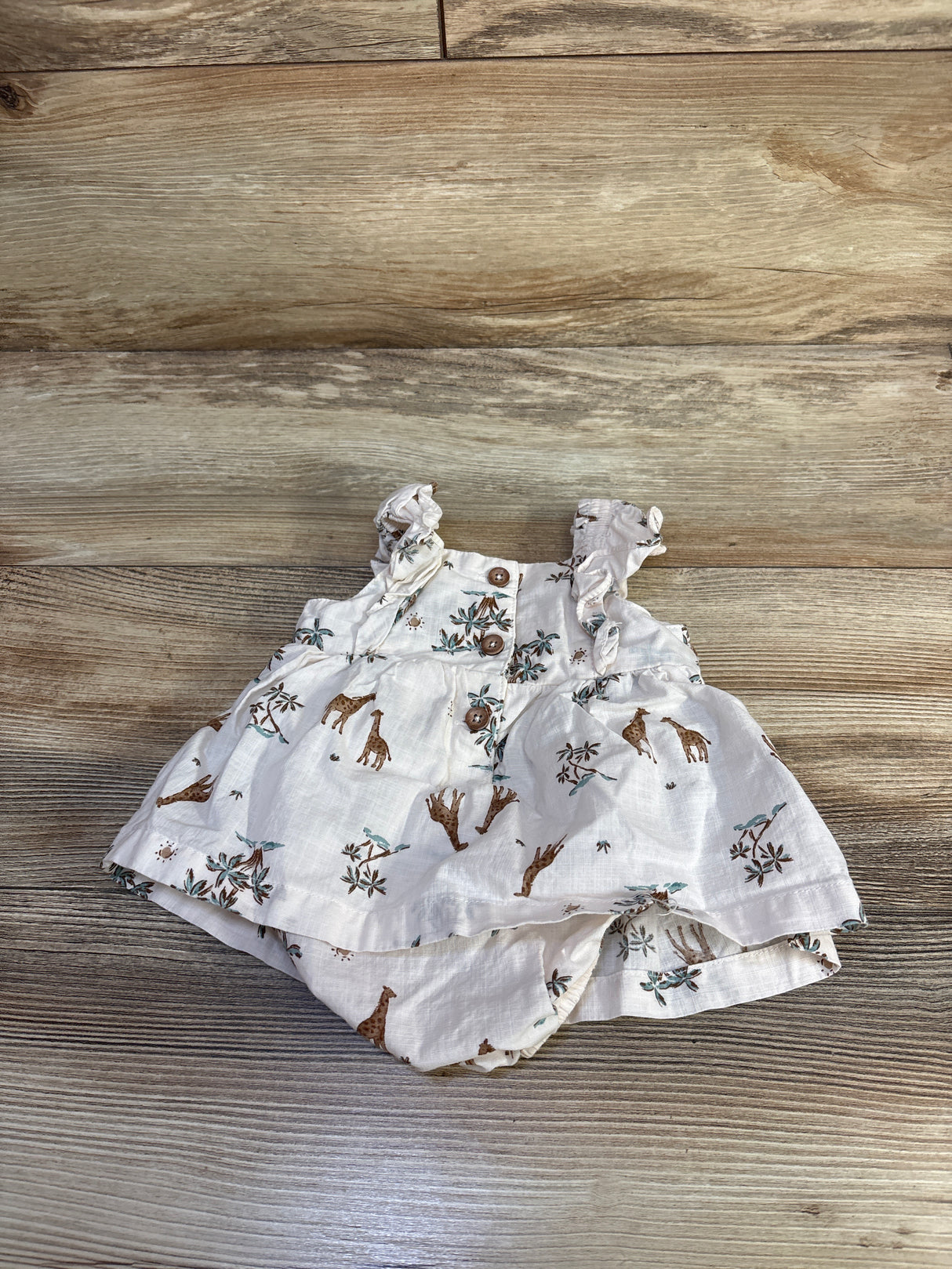 Just One You Giraffe Bodysuit Dress White sz 3m