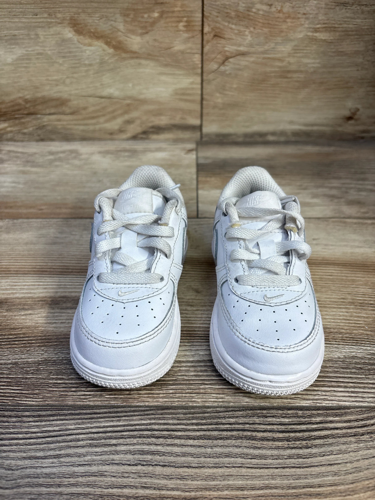 Nike Air Force 1 Low TD 'Triple White' Sneakers sz 7c