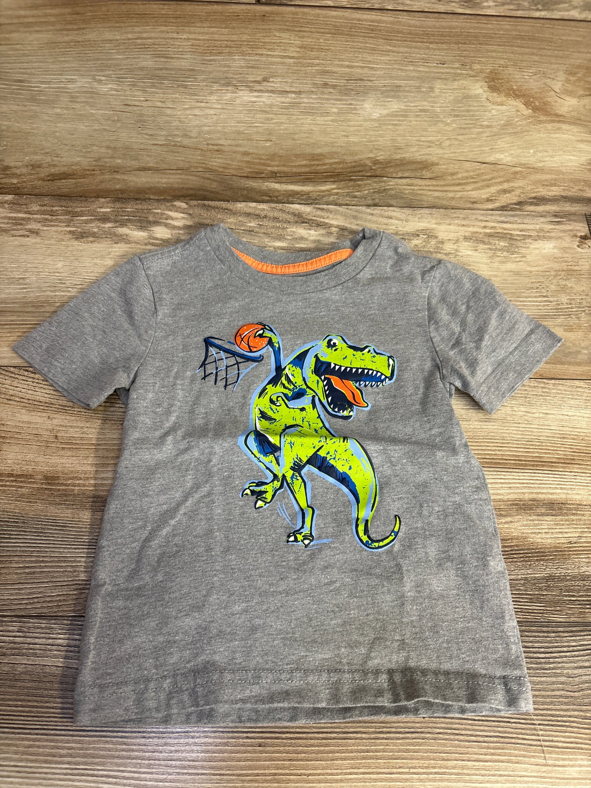Tommy Bahama Basketball Dinosaur Shirt Grey sz 4T