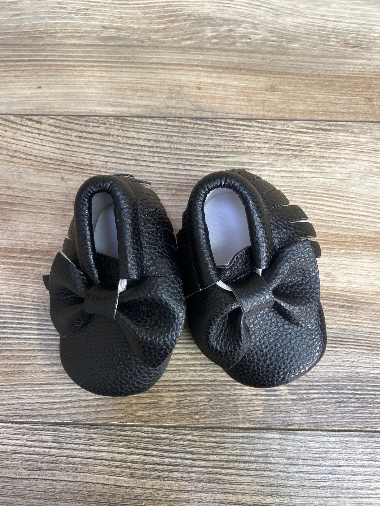 Baby Soft Sole Leather Moccasins Black sz 1/2c