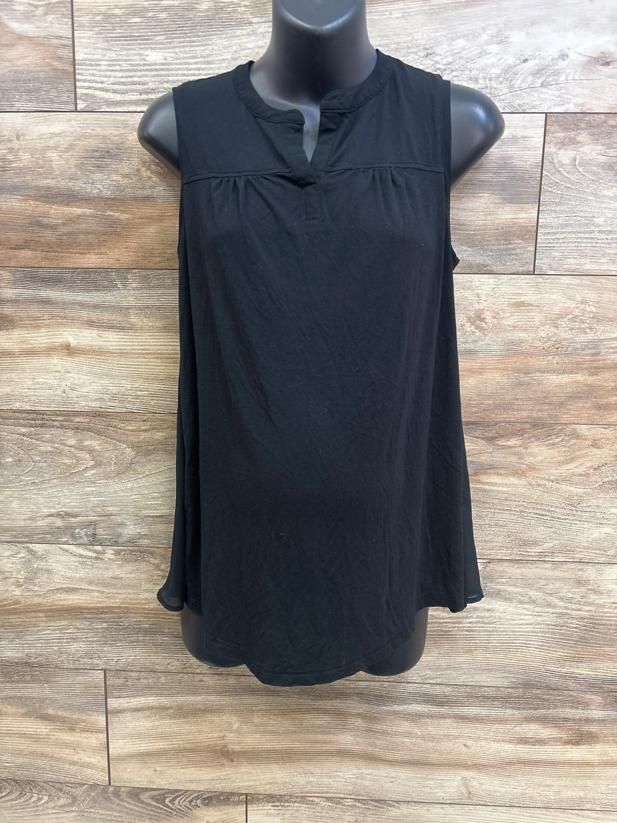 Liz Lange Sheer Back Tank Top Black sz XS