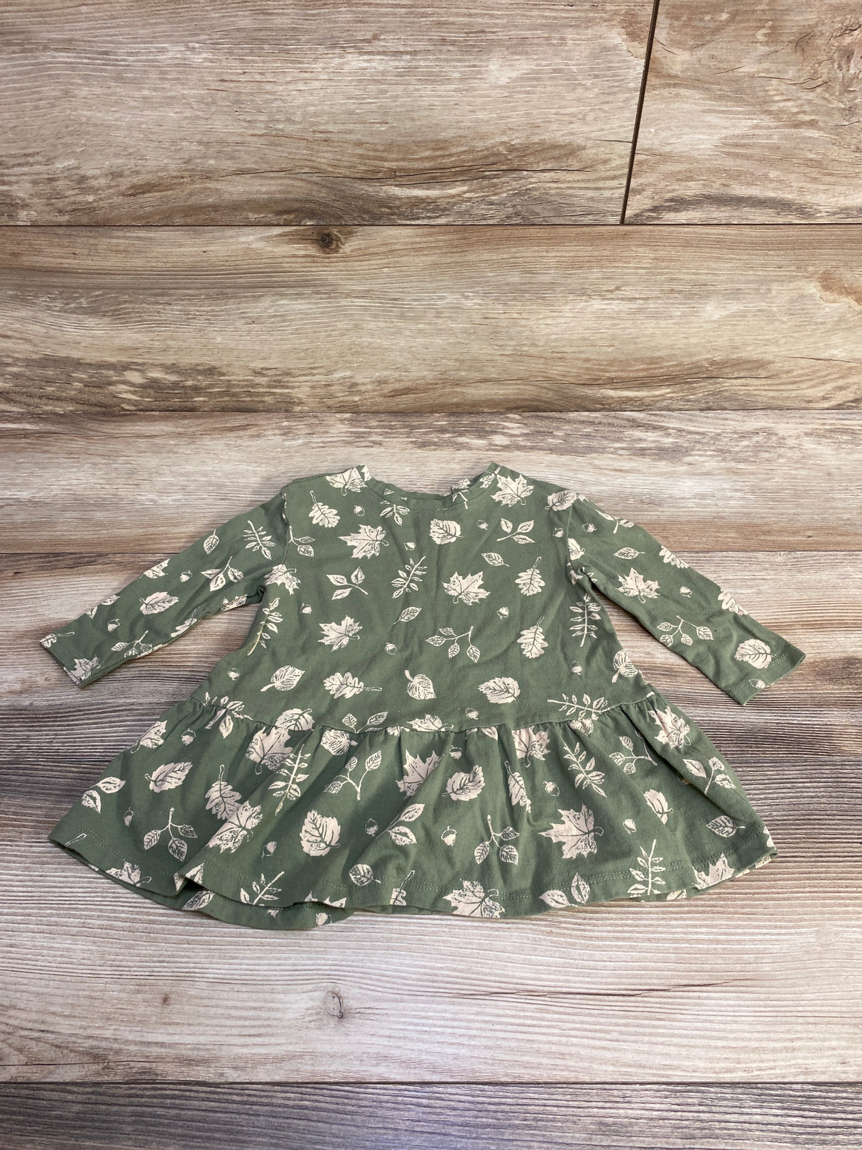Old Navy Leaf Print Dress Green sz 12-18m