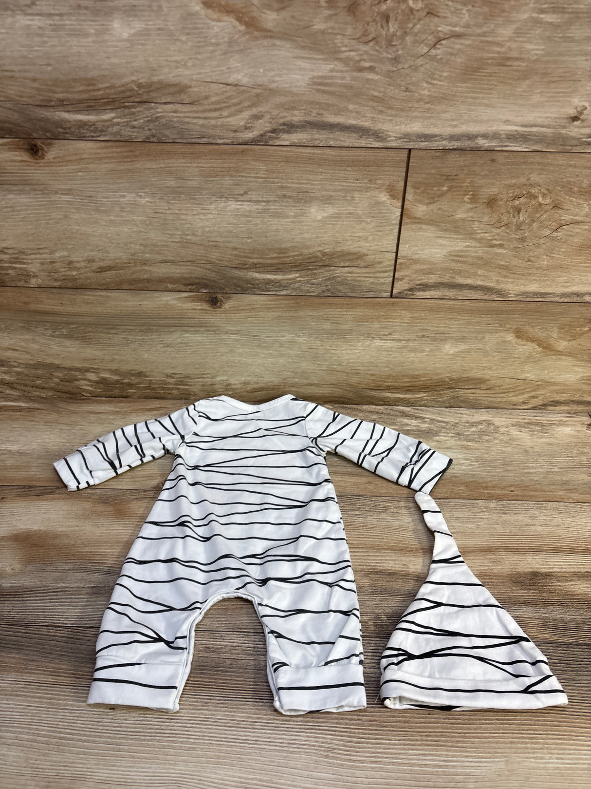 StylesILove 2pc Mummy Coverall & hat Set White sz 3-6m