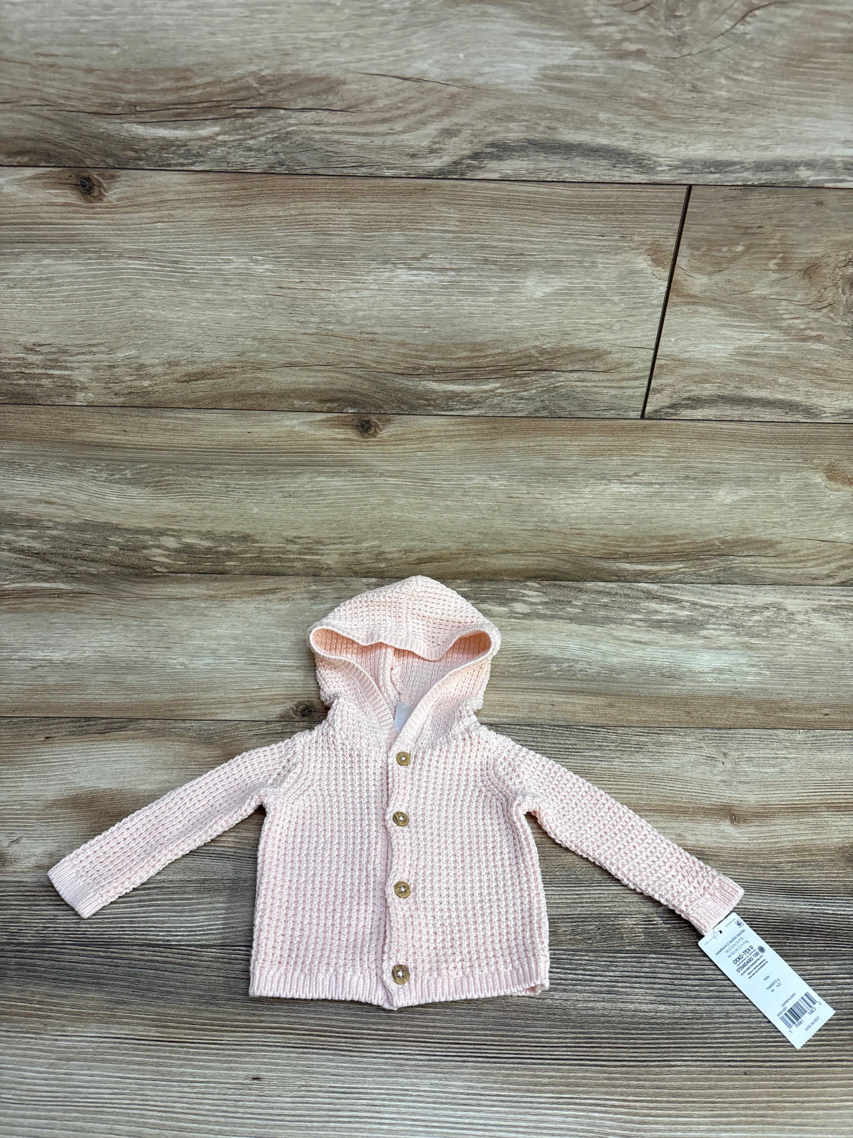 NEW Carter's Hooded Chunky Knit Sweater Pink sz Newborn