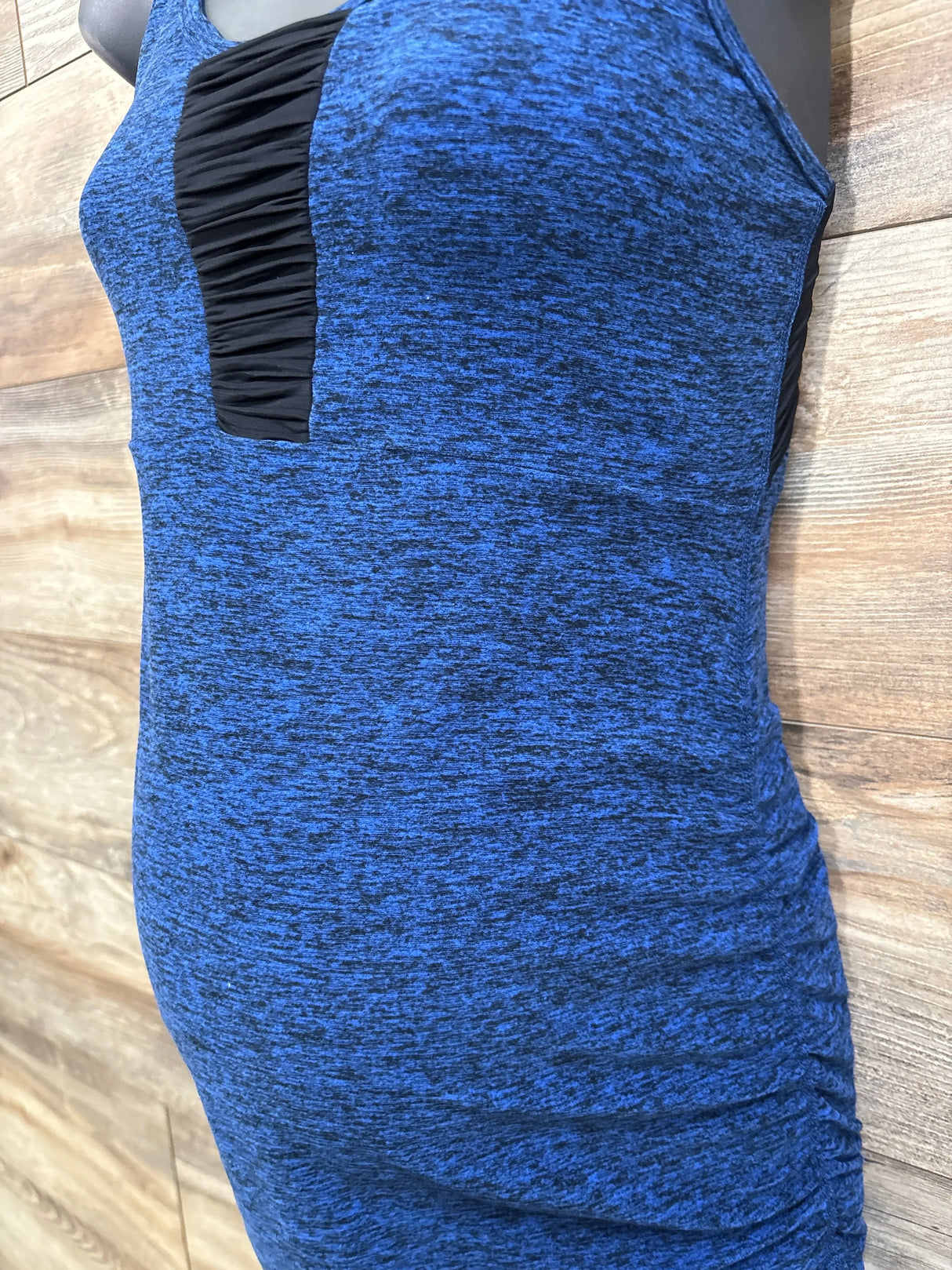 Beyond the Bump Racerback Active Tank Top Spacedye Blue sz Medium