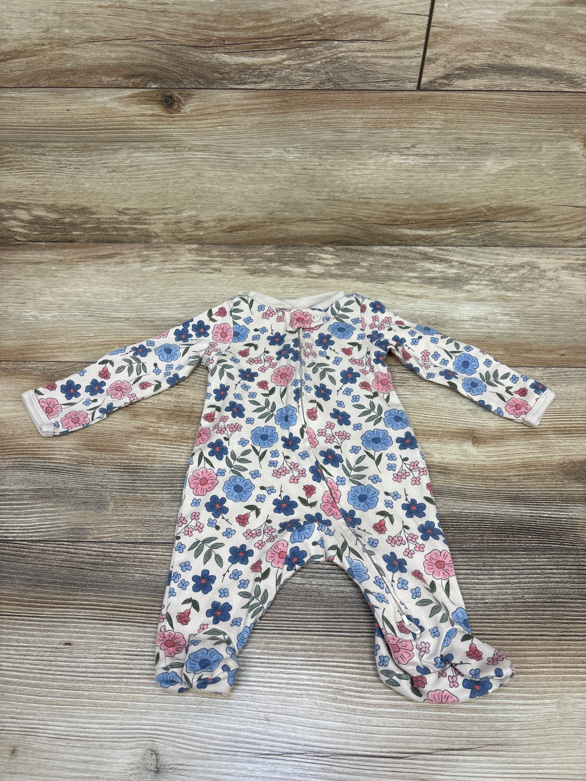 Carter's Floral Sleeper Beige sz Newborn