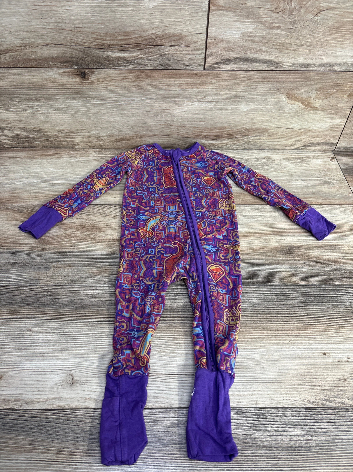 Little Crowns & Capes Arabian Nights Bamboo Sleeper Purple sz 12-18m