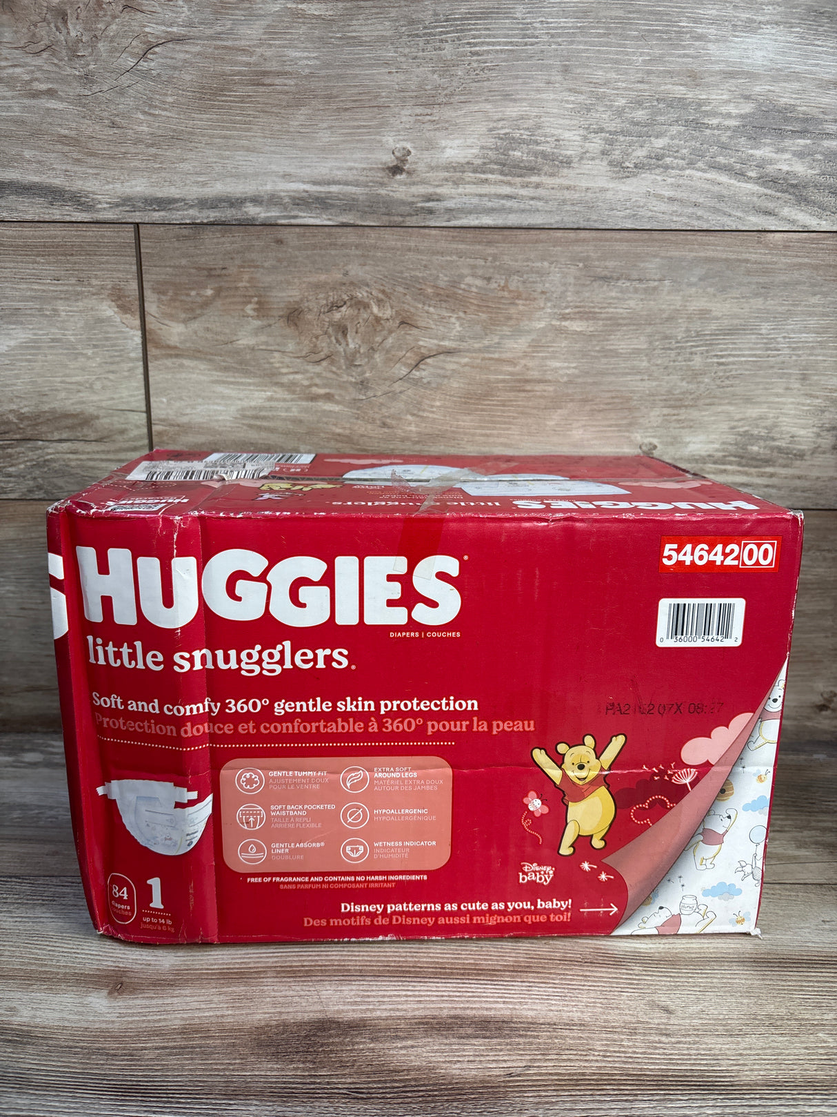 NEW Huggies Little Snugglers Diapers 84ct. Size 1