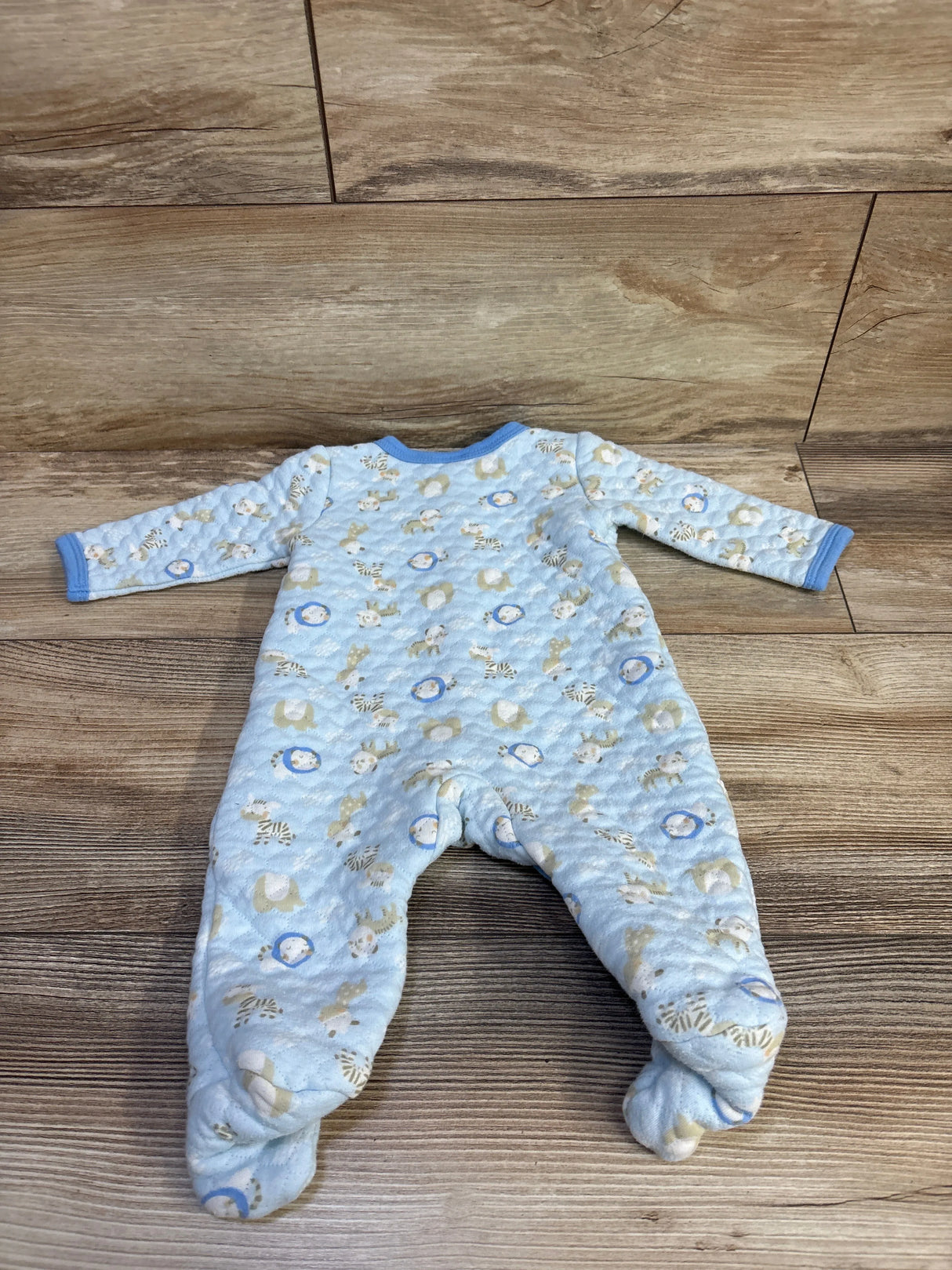 Little Beginnings Quilted Sleeper Blue sz 0-3m