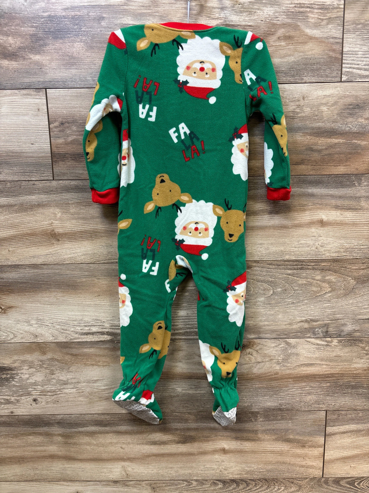 Carter's Santa Claus Blanket Sleeper Green sz 3T