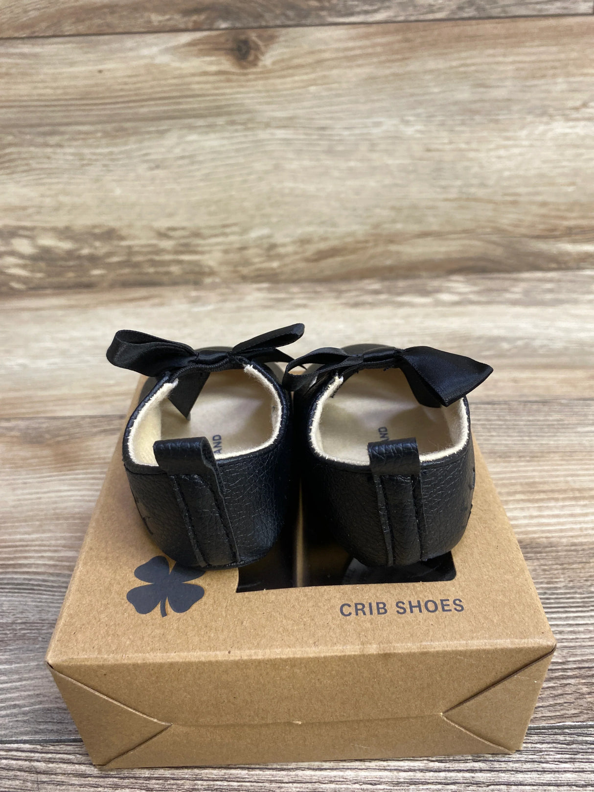 NEW Lucky Brand Mary Jane Bow Crib Shoes Black sz 1c