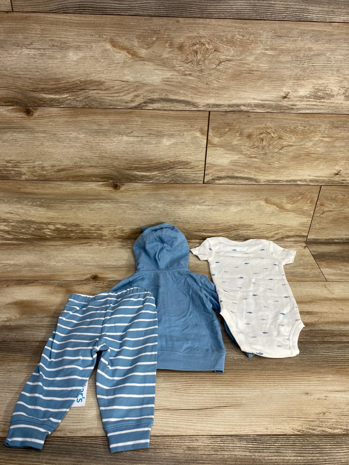 NEW Just One You 3pc Hooded Full Zip Jacket Set Blue sz 6m