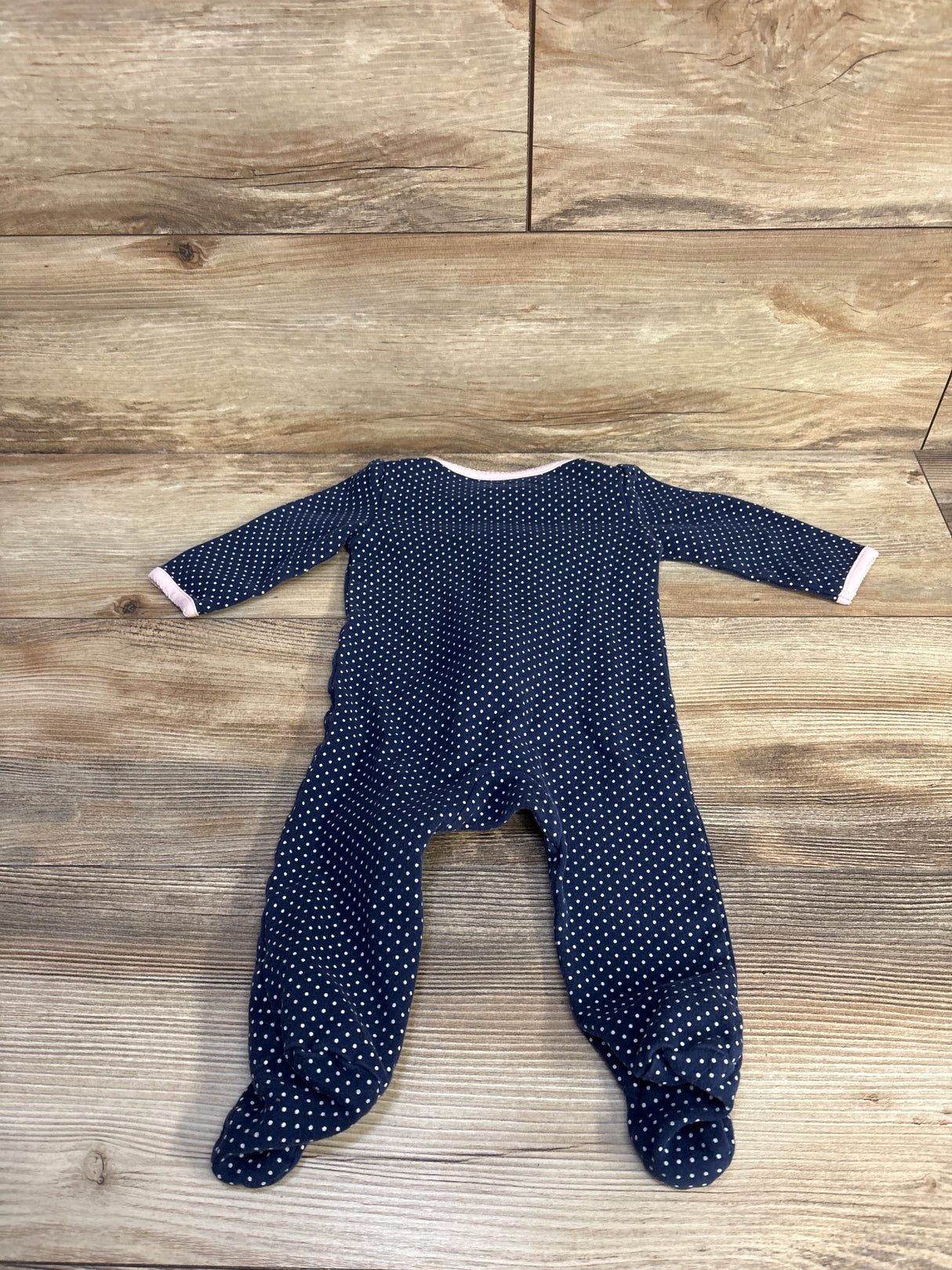 Simple Joys Polka Dot Sleeper Navy sz 3-6m