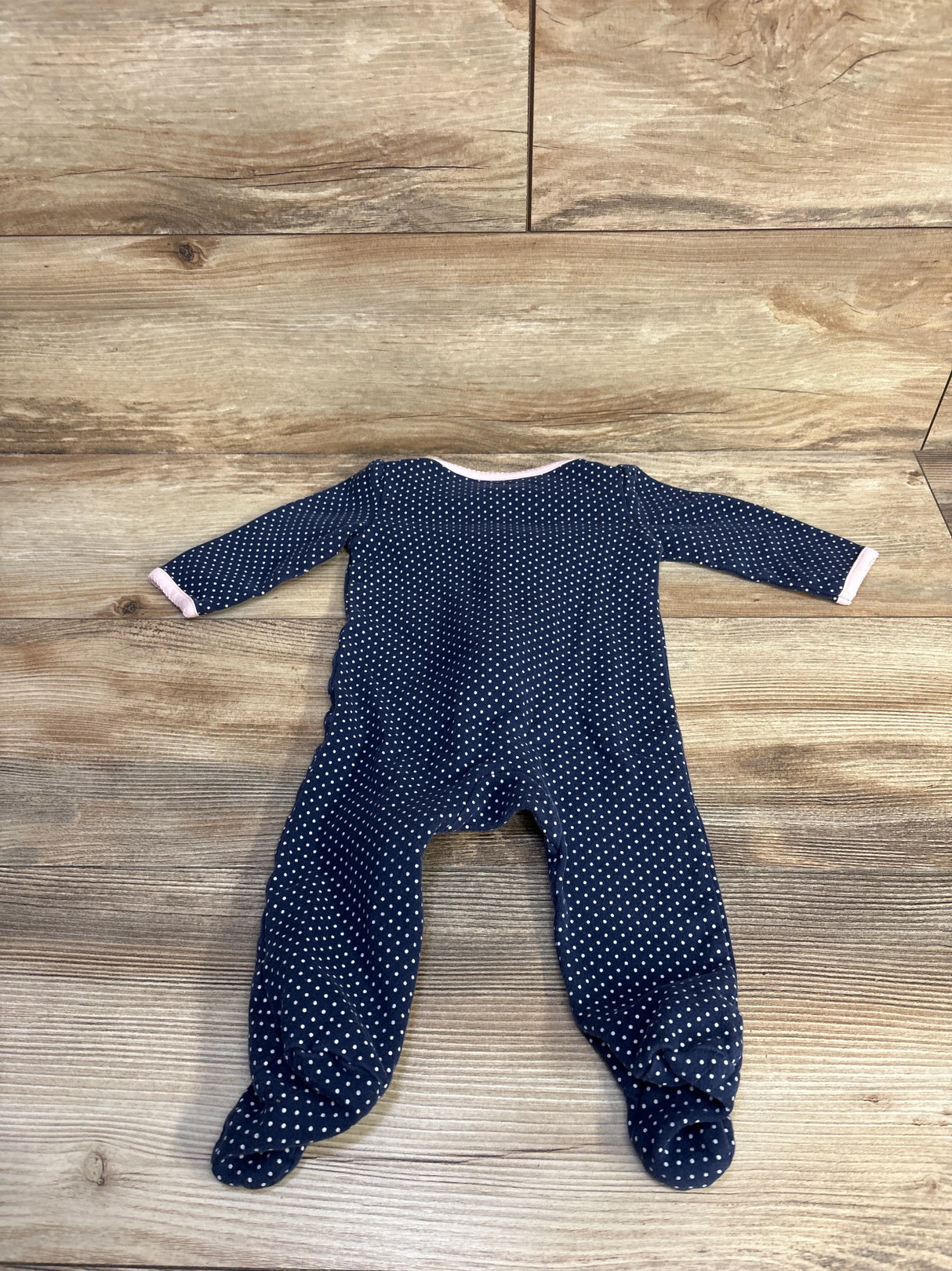 Simple Joys Polka Dot Sleeper Navy sz 3-6m