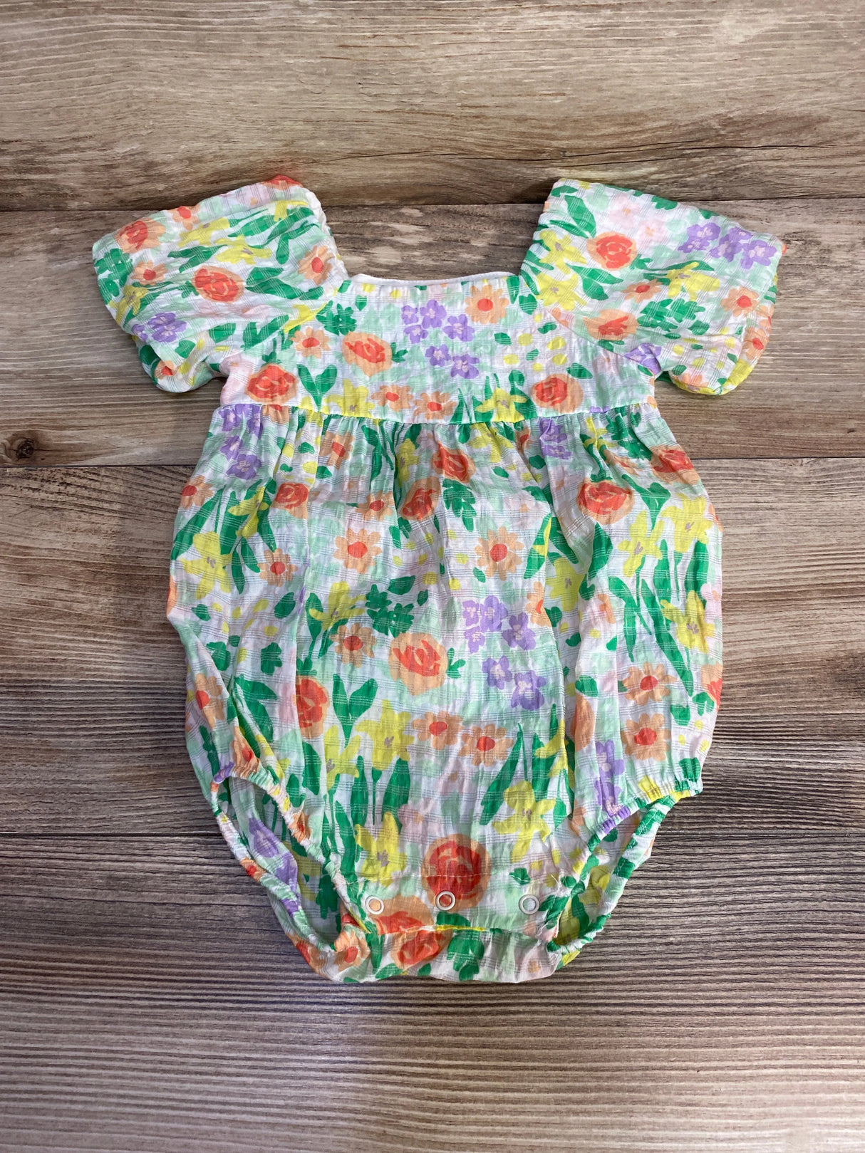 Cat & Jack Floral Romper White sz 12m - Me n Mommy To Be