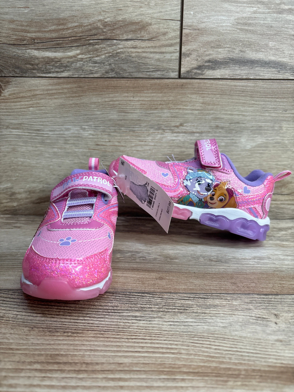 NEW PAW Patrol Light-Up Sneakers Pink sz 10c