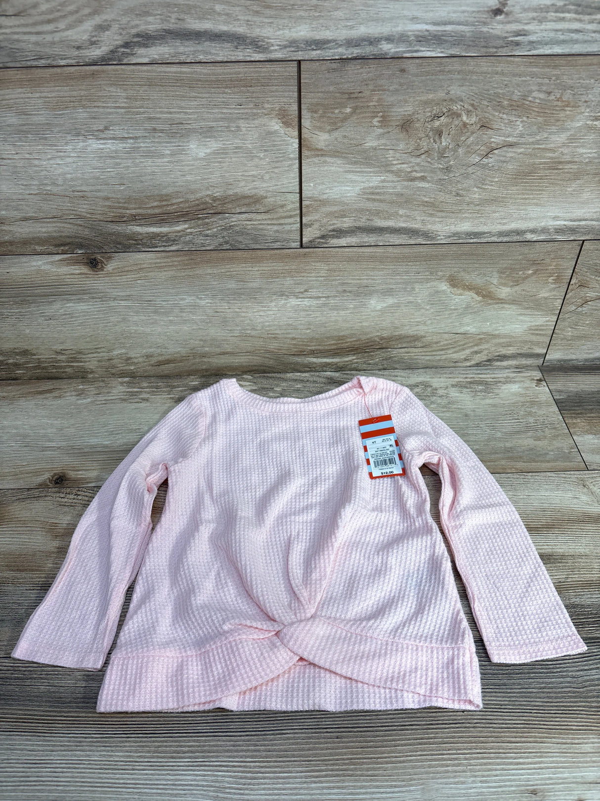 NEW Cat & Jack Waffle Knit Shirt Pink sz 4T