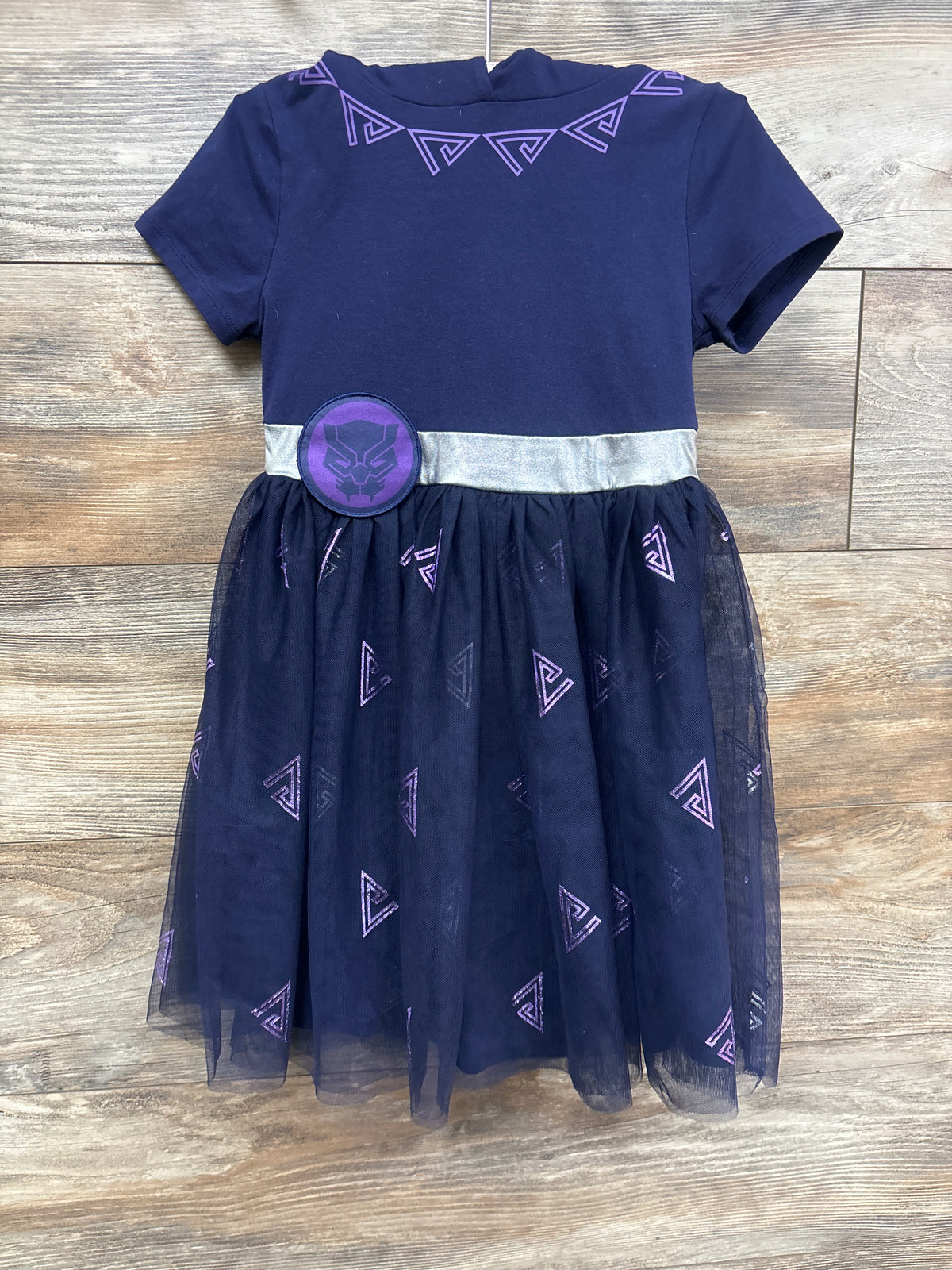 Marvel Black Panther Hooded Costume Dress Navy sz 4/5T