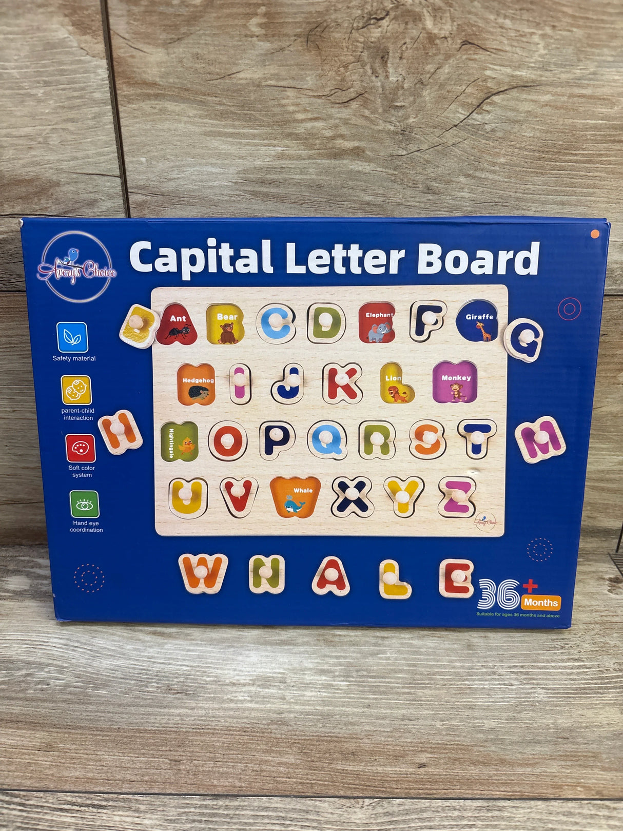NEW Avery's Choice Capital Letter Wooden Magnetic Puzzle Board