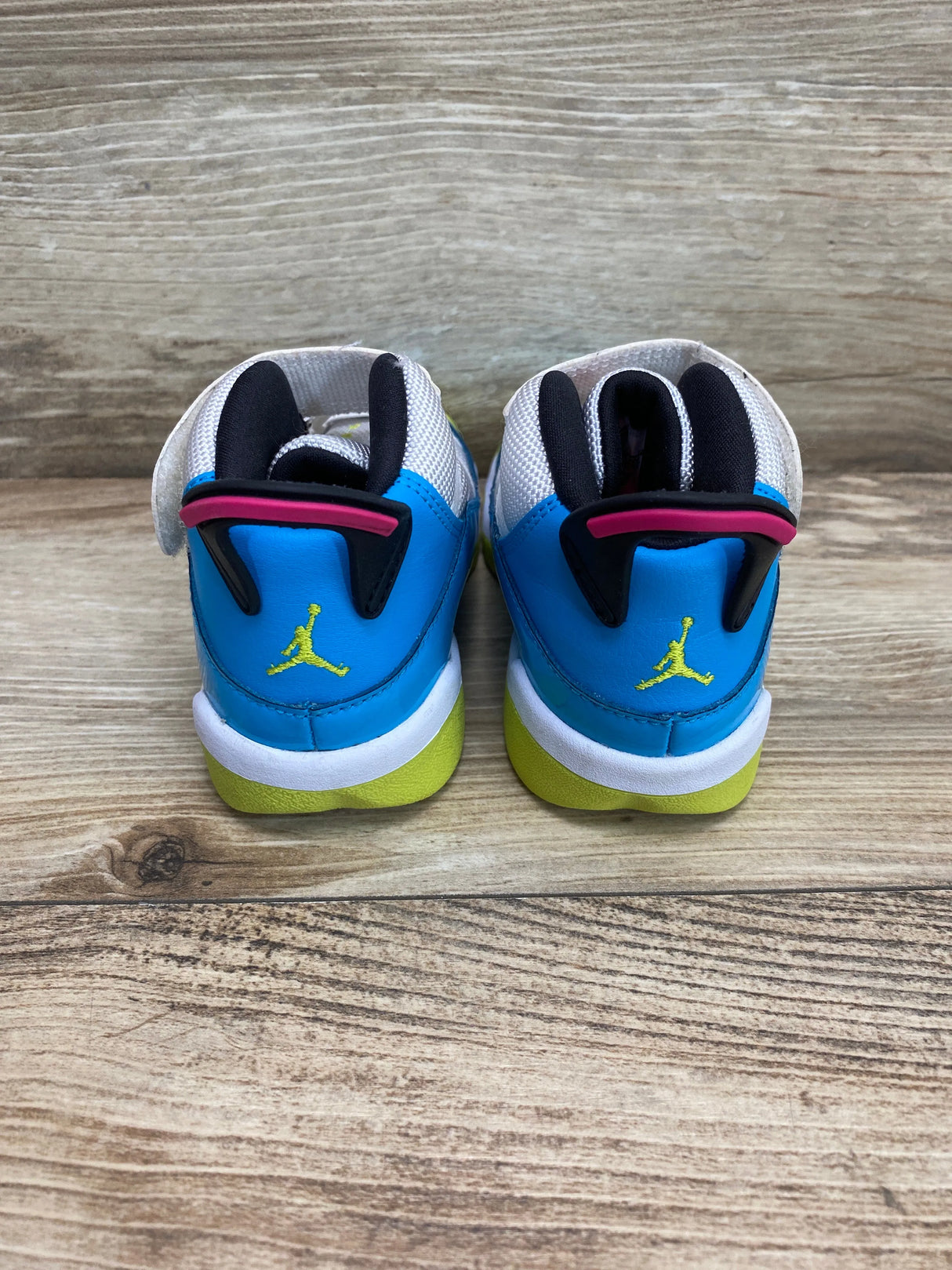 Jordan 6 Rings TD 'White Light Blue Fury' Sneakers sz 8c - Me n Mommy To Be