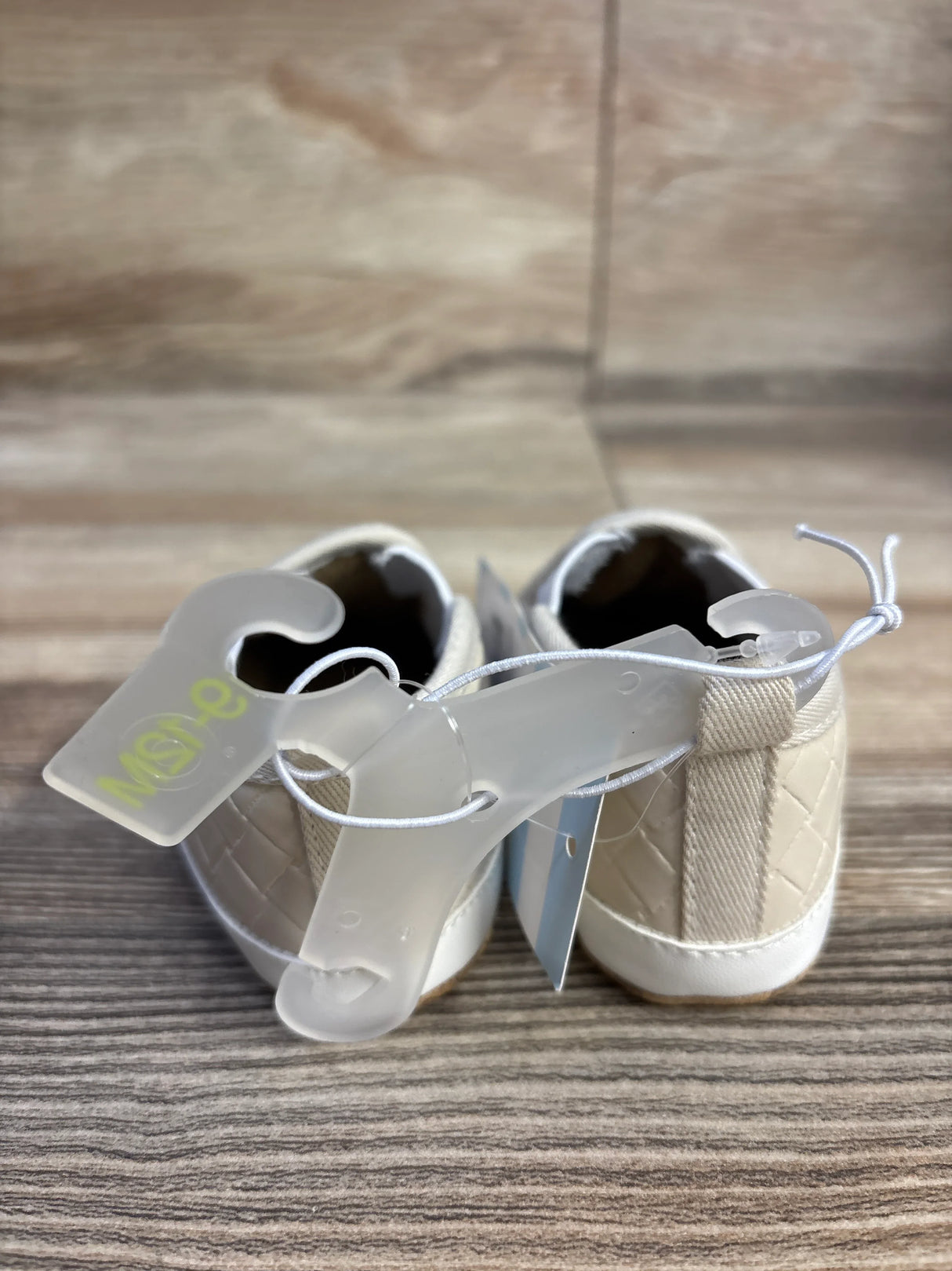 NEW Cat & Jack Woven Slip-On Crib Shoes, Beige sz 4c