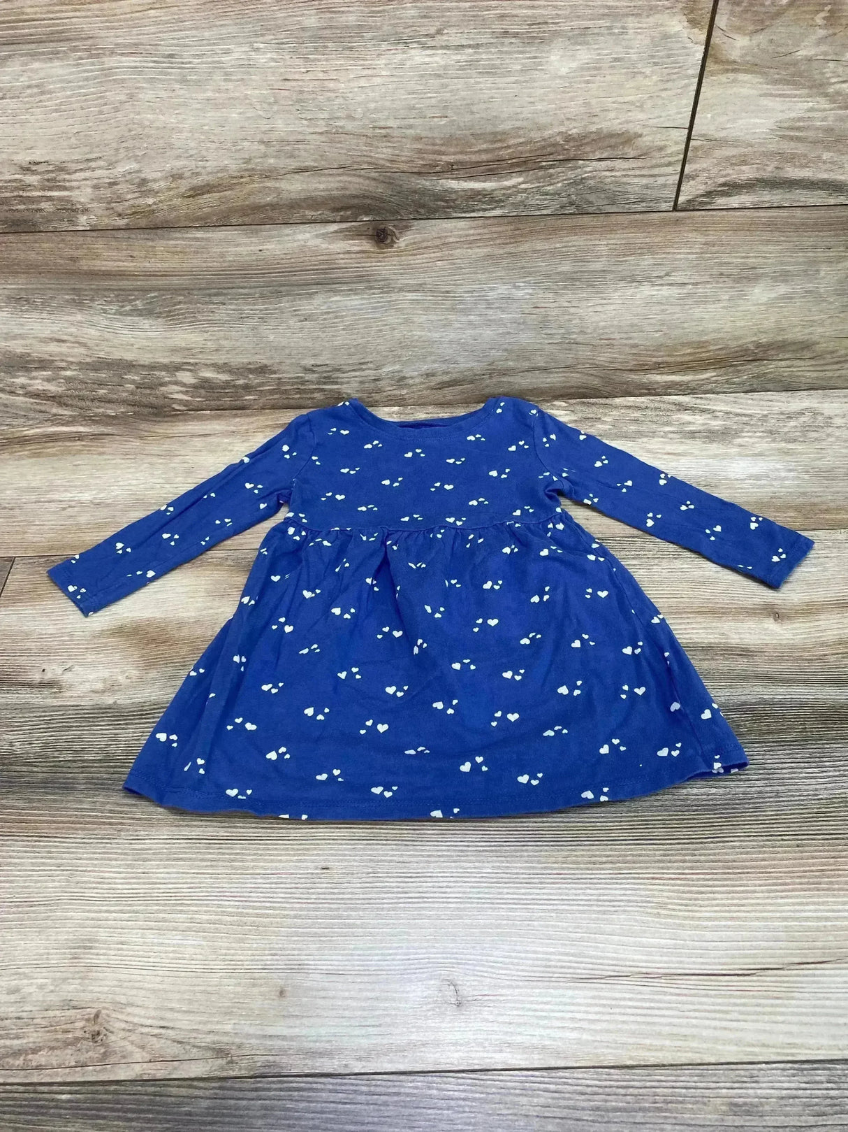 Old Navy Heart Print Dress Blue sz 18-24m - Me n Mommy To Be