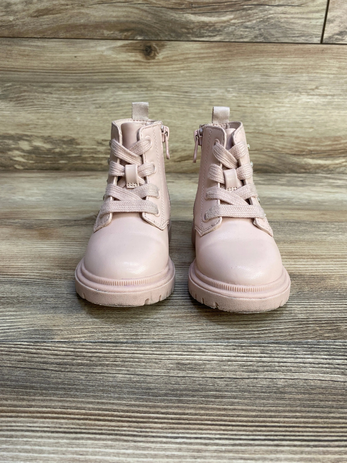 Cat & Jack Amaya Lace-Up Combat Boots Pink sz 6c - Me n Mommy To Be