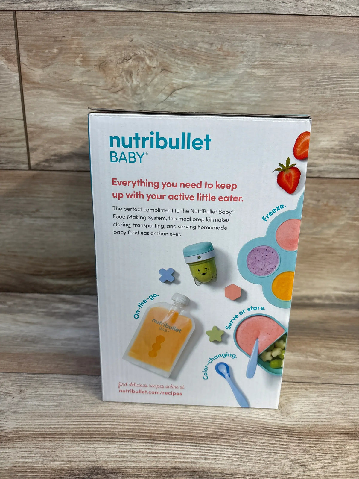 NutriBullet Baby and Toddler Meal Prep Accessory Kit box with Everything you need to keep up with your active little eater