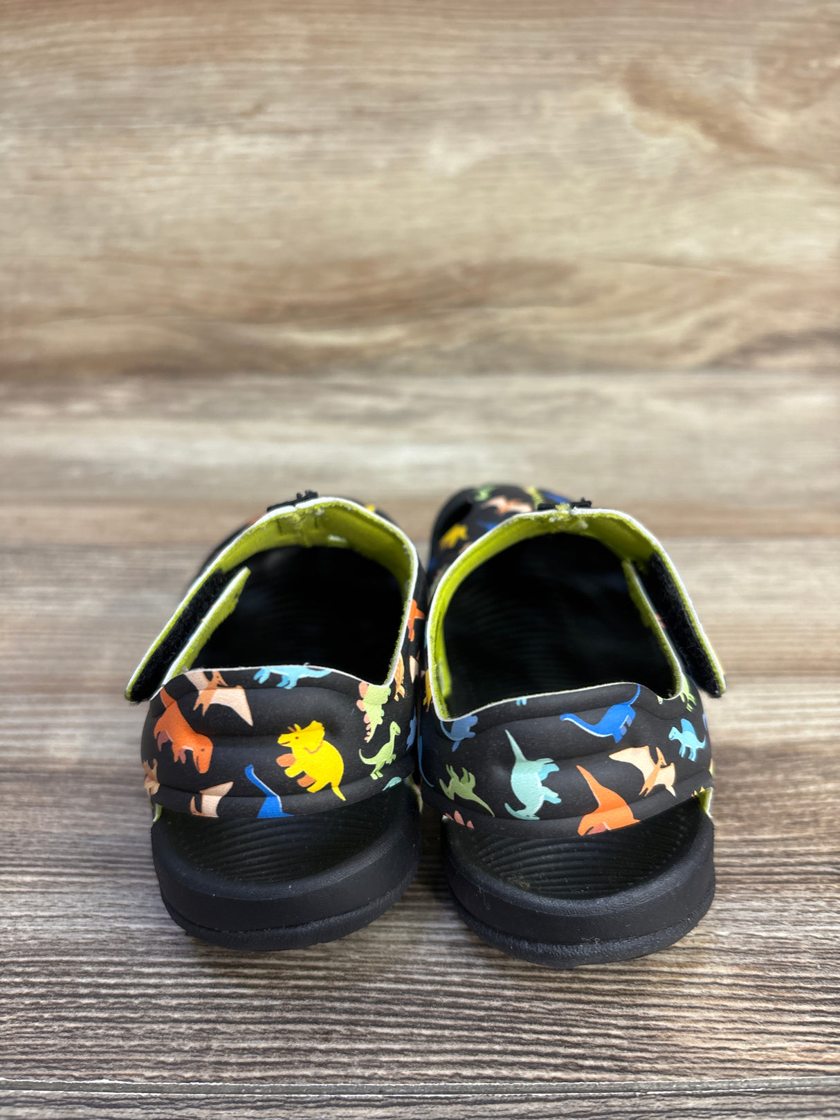 Wonder Nation Dinosaur Bump Toe Sandals Black sz 5c