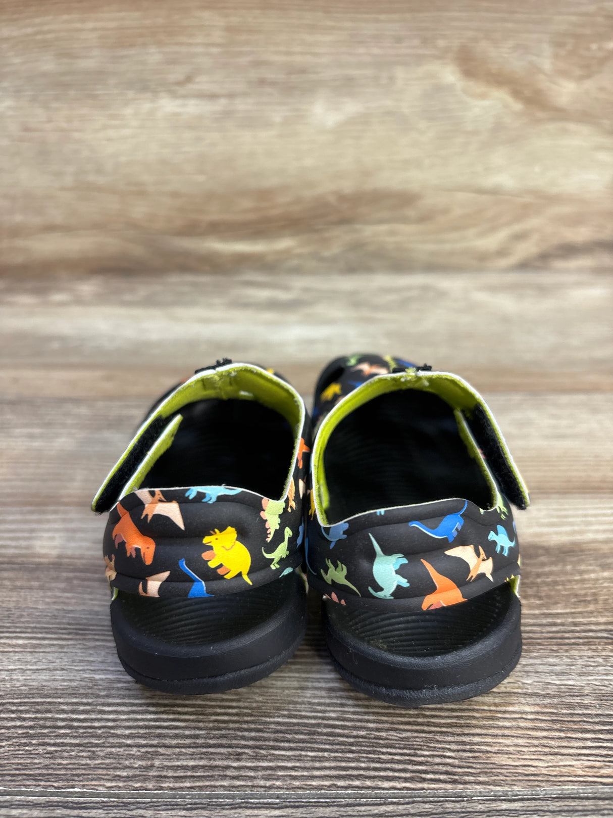 Wonder Nation Dinosaur Bump Toe Sandals Black sz 5c