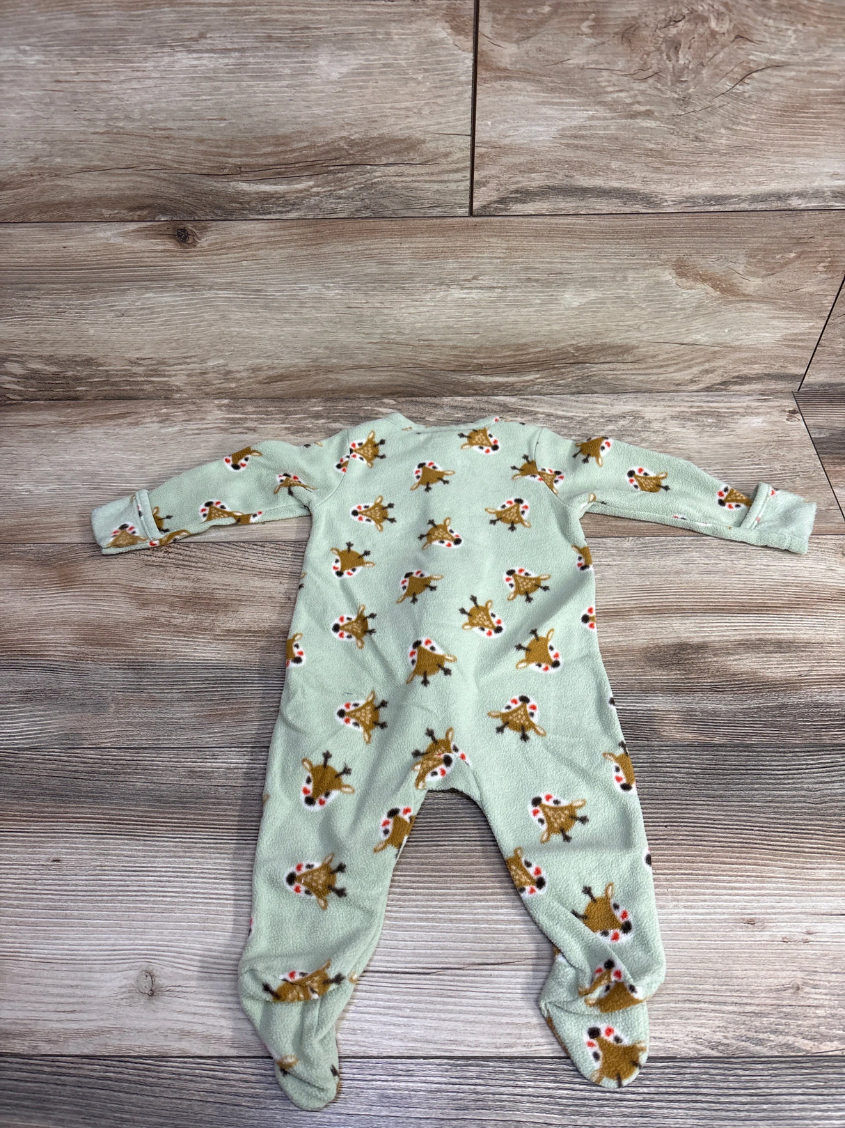 Old Navy Reindeer Blanket Sleeper Sage sz 3-6m