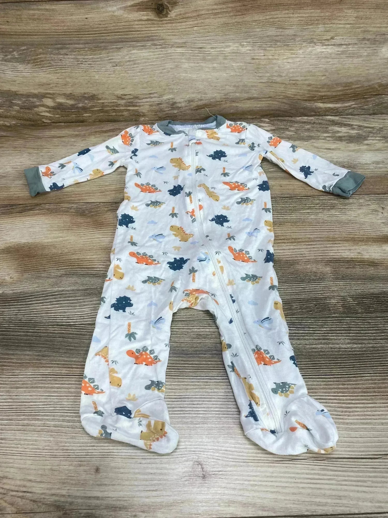 Milkberry Dino Footie White sz 0-3m - Me n Mommy To Be