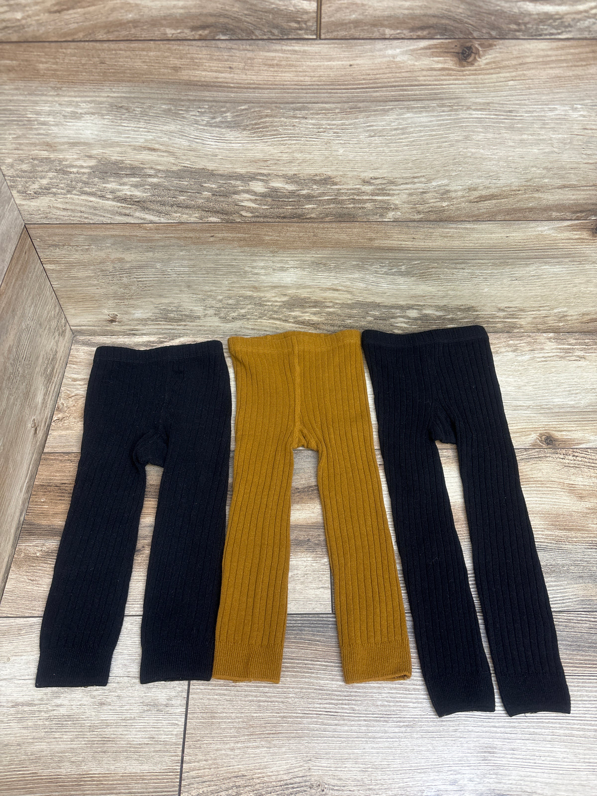 3pk Ribbed Pull-On Pants Black sz 12m