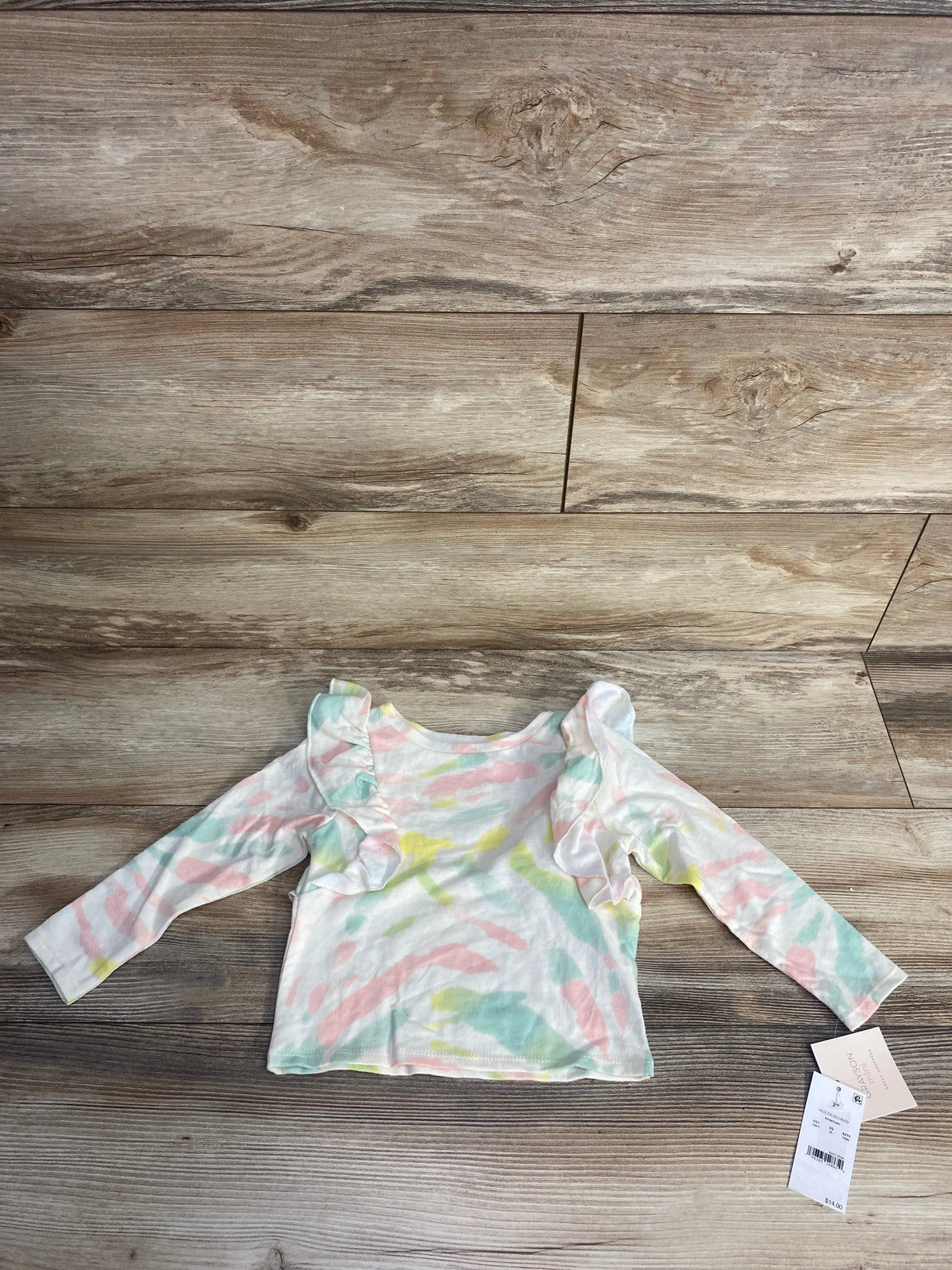 NEW Grayson Mini Tie-Dye Ruffle Top sz 2T