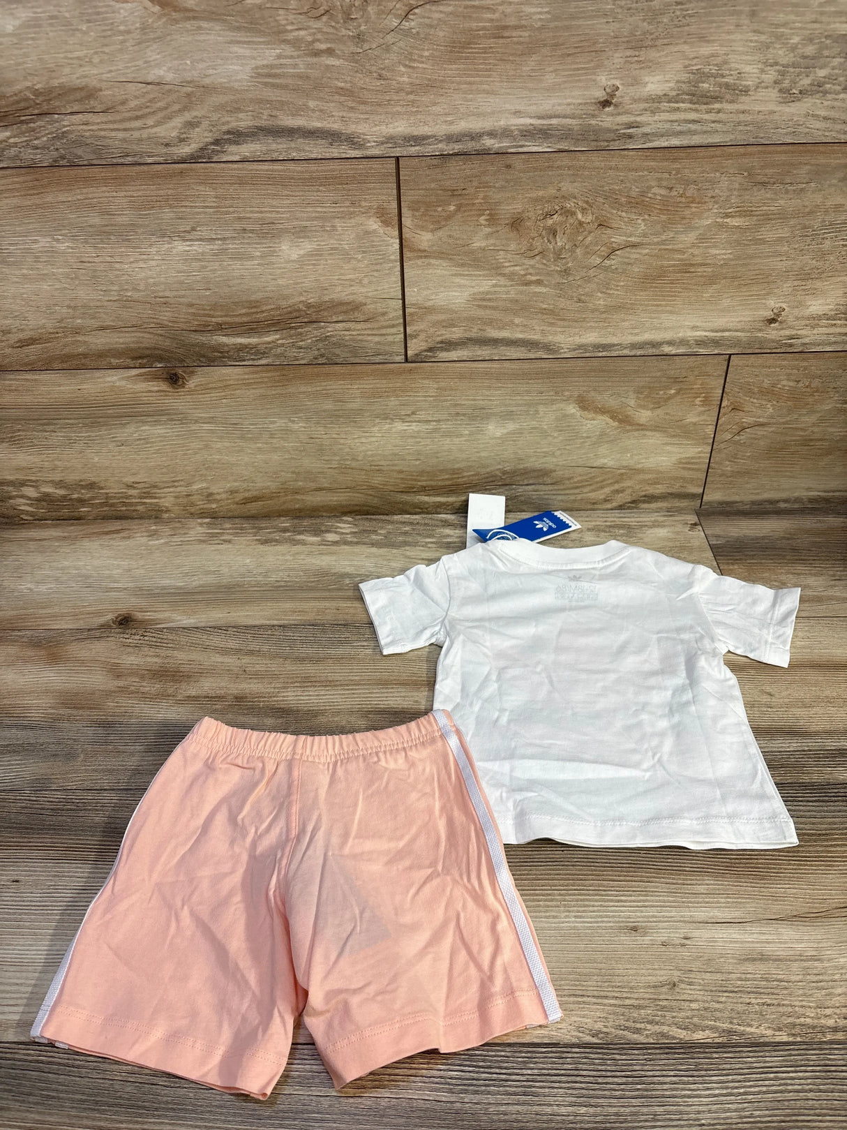 NEW Adidas 2pc Shirt & Shorts Set White sz 12-18m