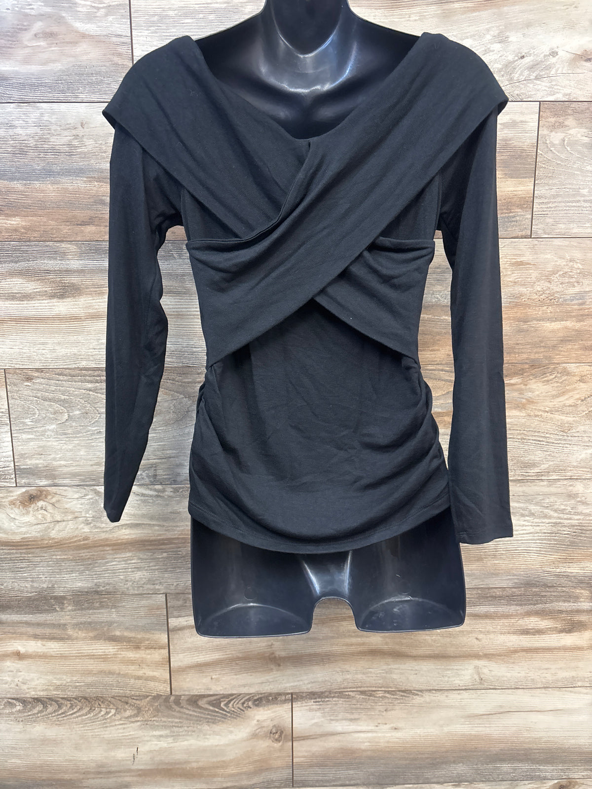 NEW Isabel Maternity Cross Front Top Black sz Medium
