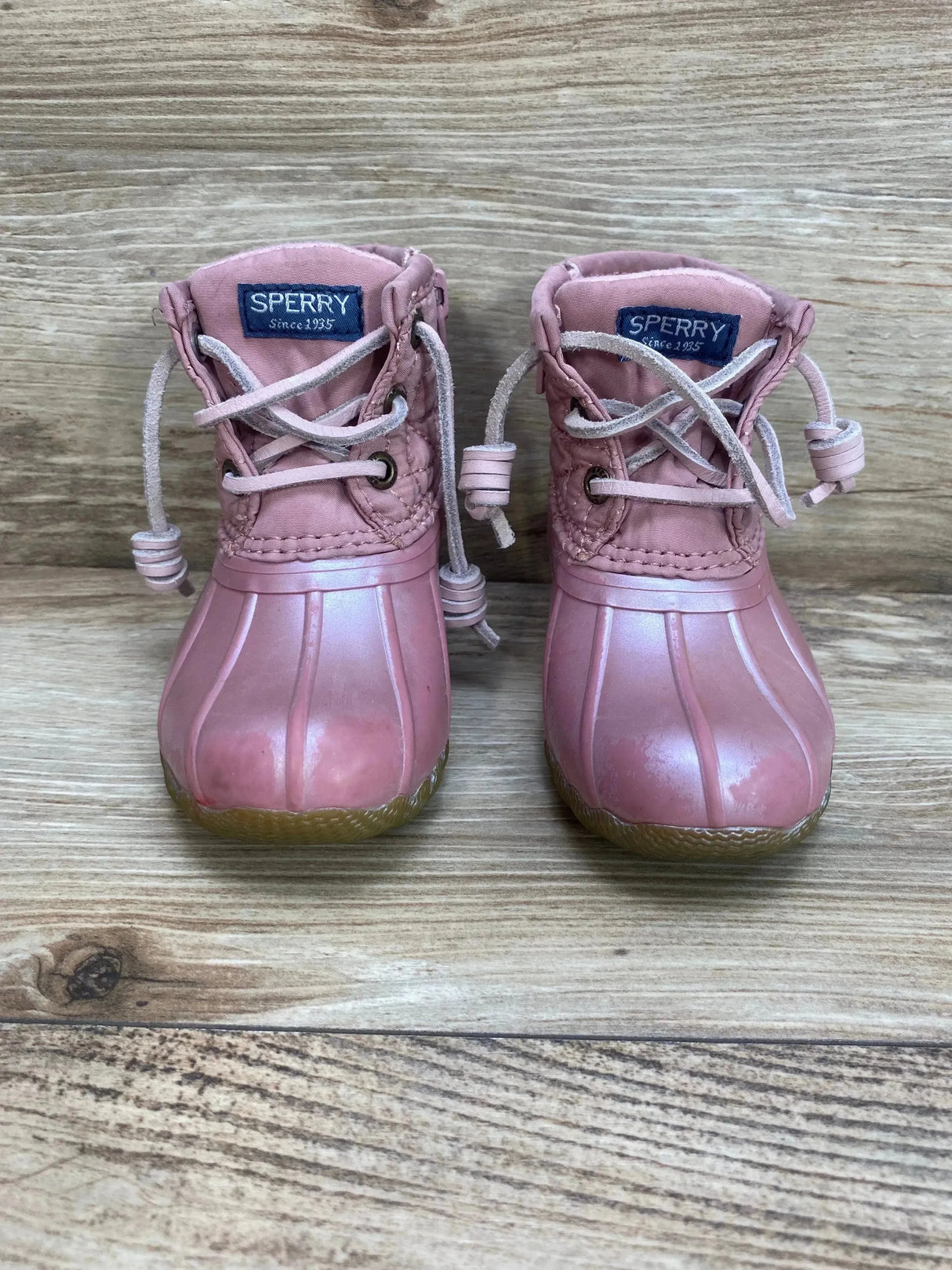 Sperry Saltwater Duck Boots Pink Sz 6c - Me n Mommy To Be