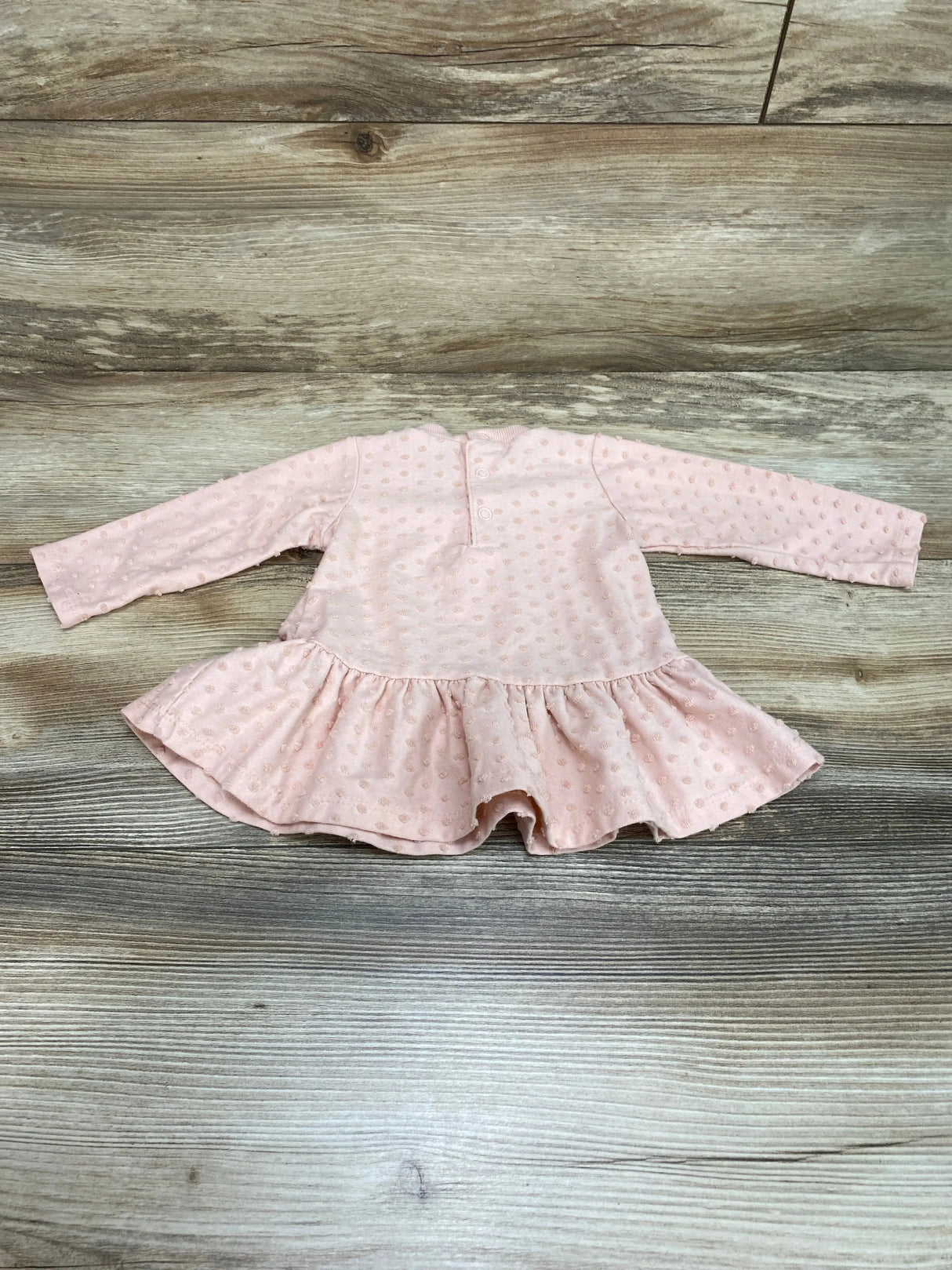Charlotte & Star Swiss Dot Peplum Top Pink sz 3-6m - Me n Mommy To Be