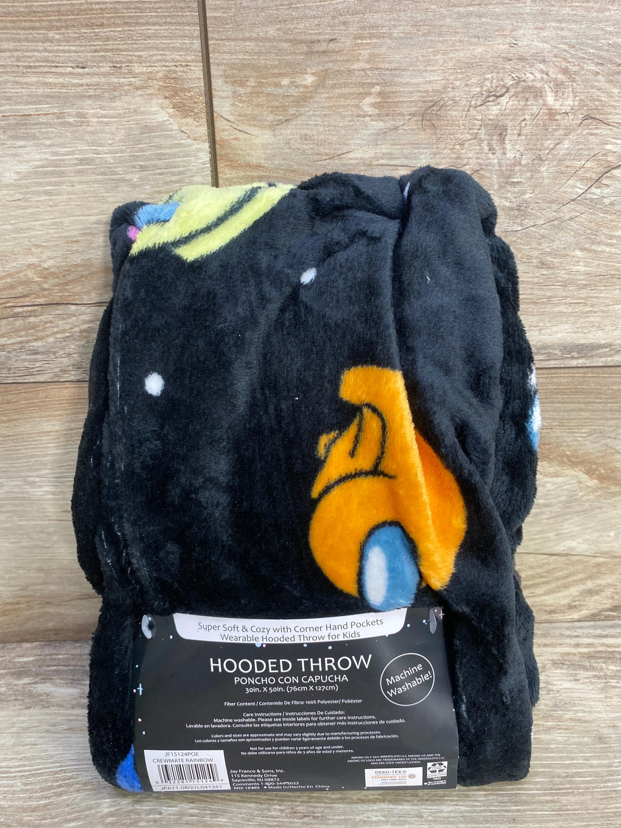 NEW Among Us Hooded Throw Blanket Black