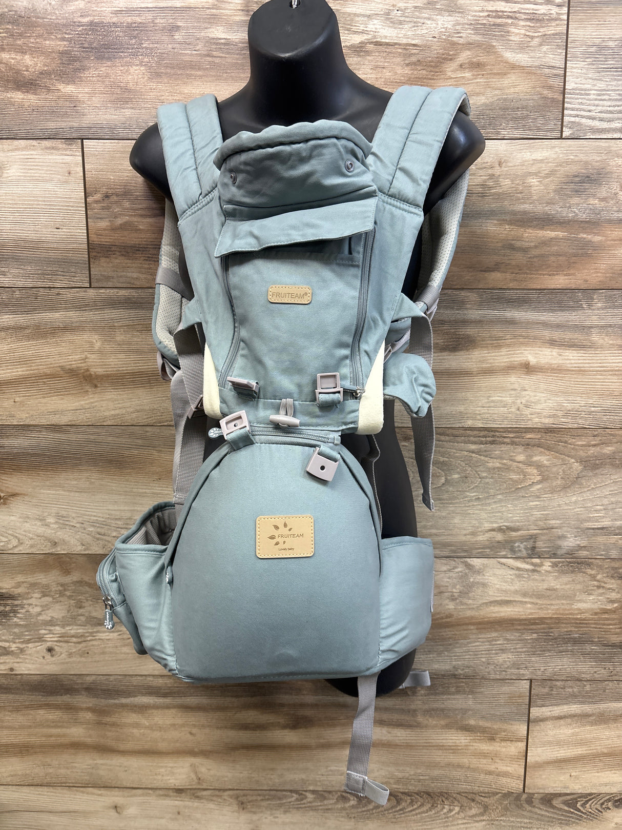 FRUITEAM 6-in-1 Baby Carrier with Hip Seat in Blue