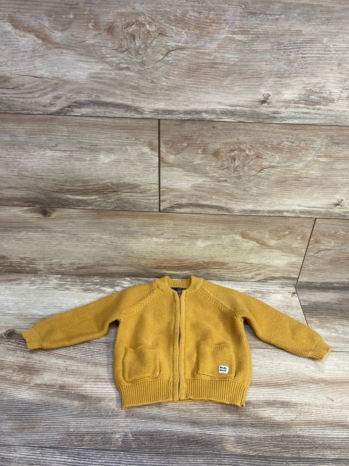 Zara Baby Knit Full-Zip Sweater Yellow sz 3-6m