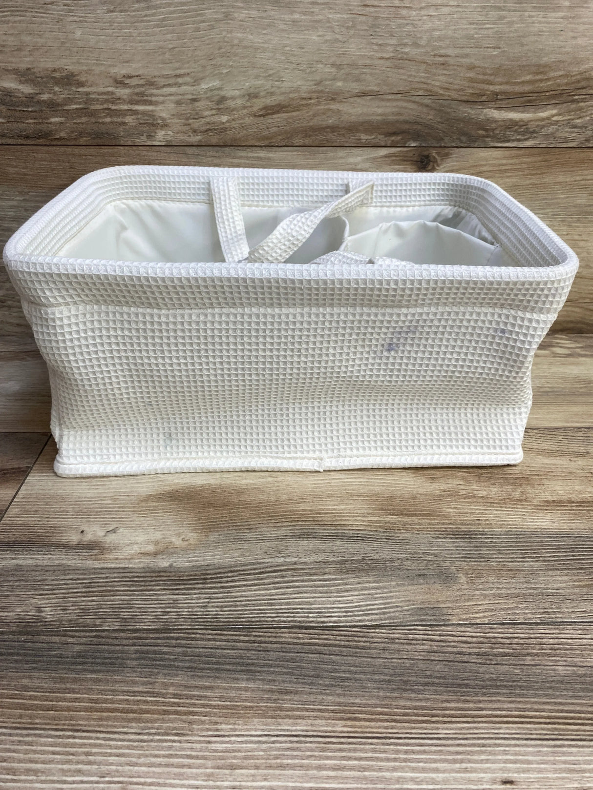 NEW Cloud Island Waffle Weave Rectangular Diaper Caddy with Handles