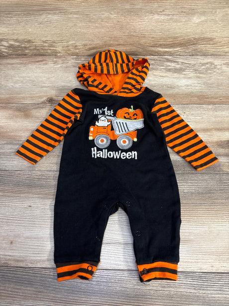 Baby Essentials My 1st Halloween Hooded Coverall Black sz 6m - Me n Mommy To Be