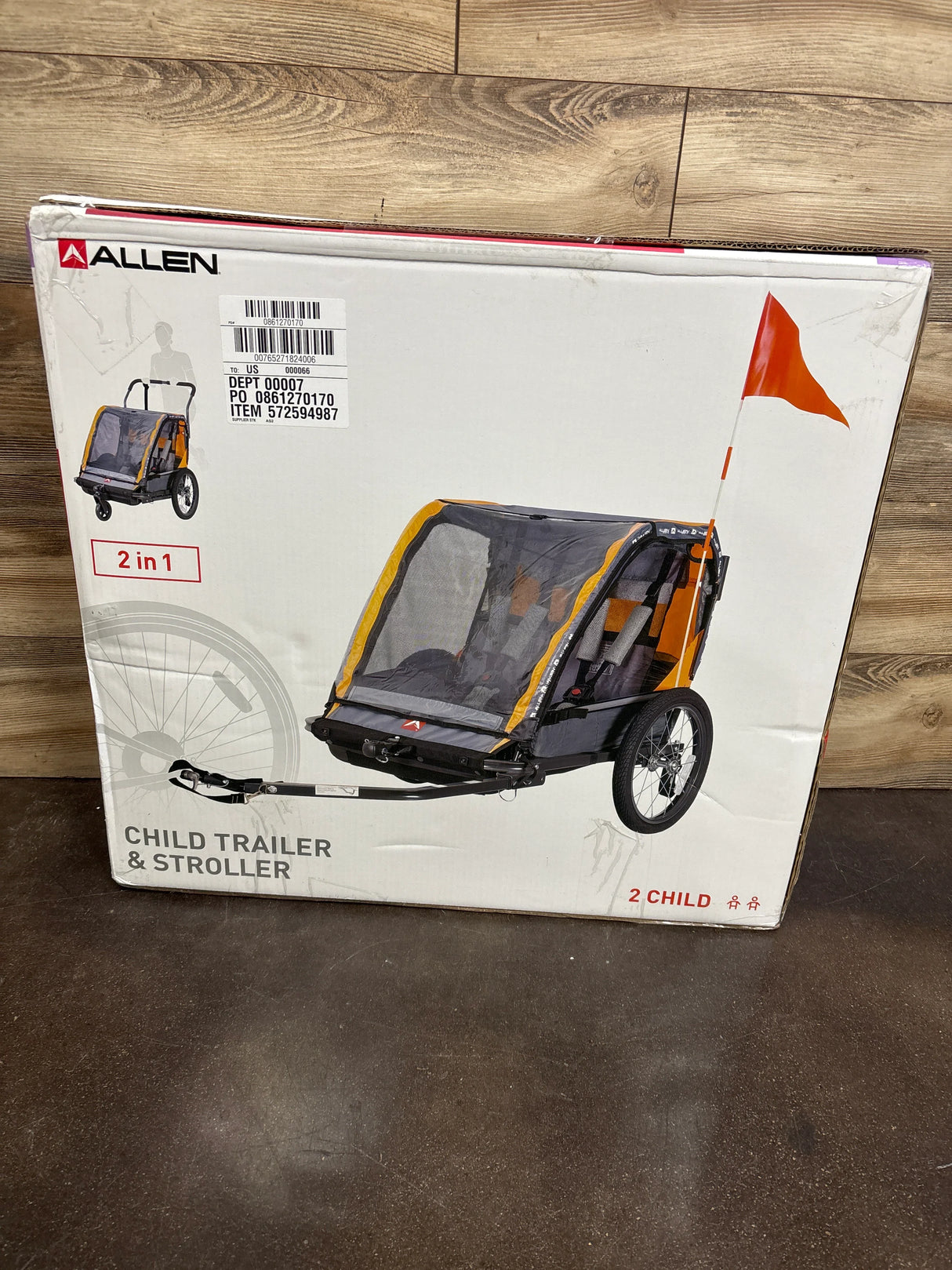 NEW Allen Sports 2-in-1 Bike Trailer & Stroller