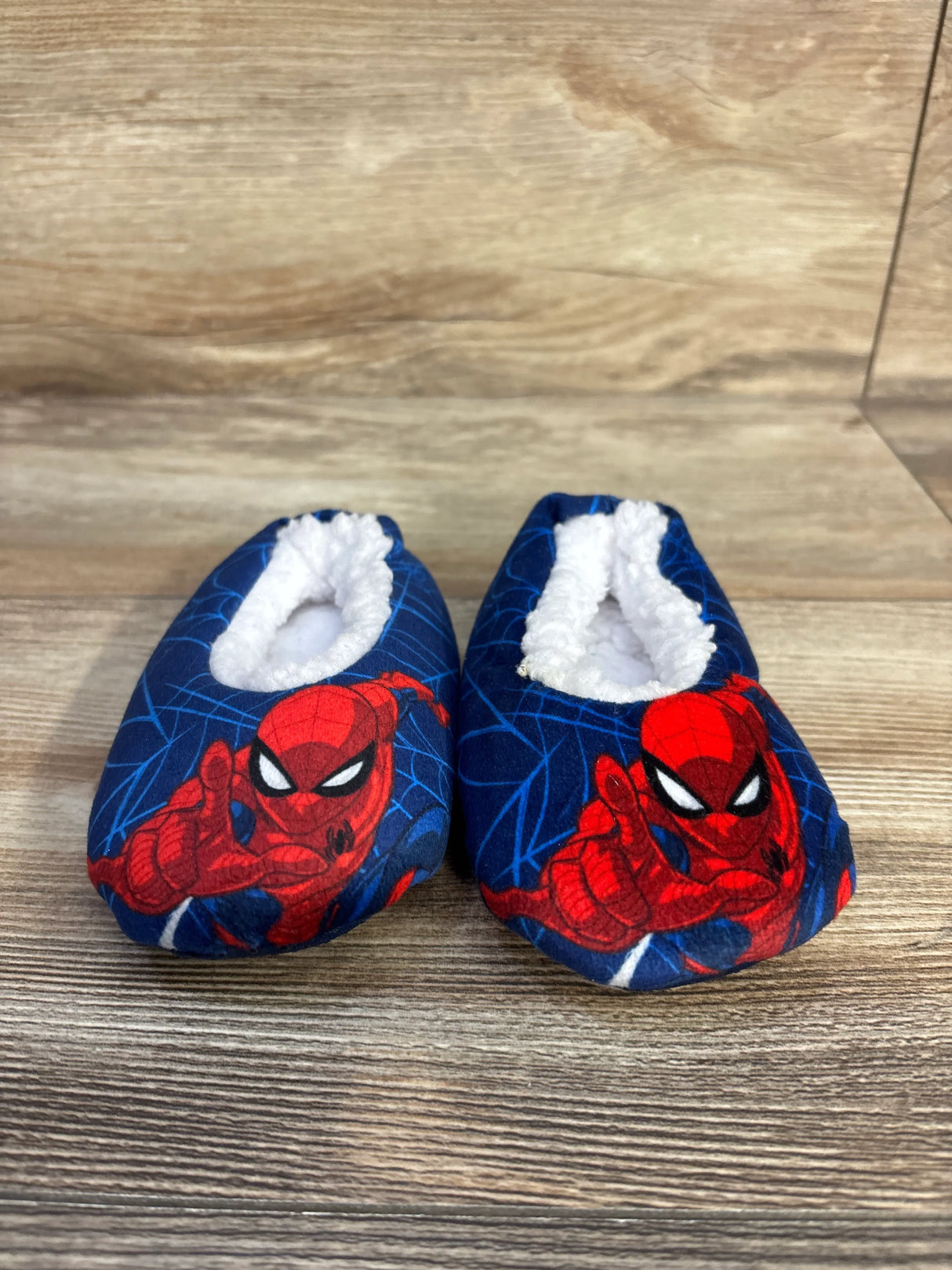 Marvel Spider-Man Plush Slippers Blue sz 5/6c