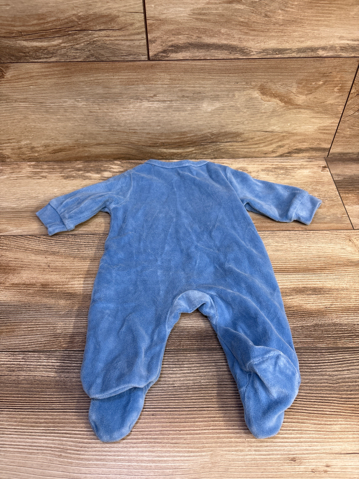 Terry Cloth Dinosaur Sleeper Blue sz Newborn