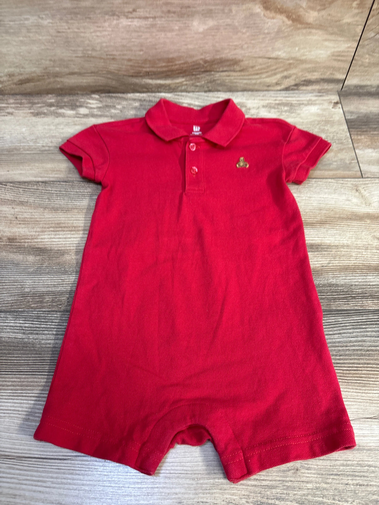Baby Gap Polo Romper Red sz 6-12m